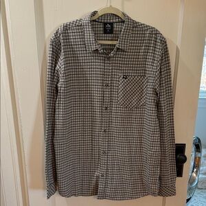 Men's Rip Curl surf Gray Checkered Shirt